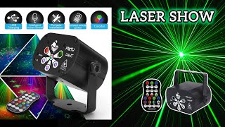 Party Light MUSICMATE 6Hole Light DJ Club Laser 60 Patterns Party Light 4K Video [upl. by Gizela356]