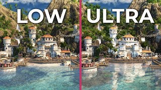 Anno 1800 – PC 4K Low vs high vs Ultrahigh Graphics Comparison [upl. by Aicul]