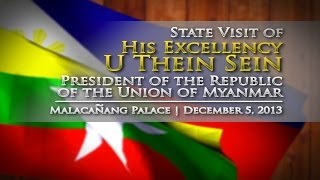 State Visit of HE U Thein Sein Republic of the Union of Myanmar 1252013 [upl. by Aubrette556]