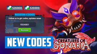 NEW ALL WORKING CODES FOR CREATURES OF SONARIA ROBLOX CREATURES OF SONARIA CODES RECODE [upl. by Enyamert]