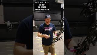 Hoyt Alpha X 30 30quot Draw Length At 60lbs Speed Test [upl. by Lessirg]