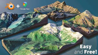 How to Create 3D Terrain with Google Maps and Blender [upl. by Ema]