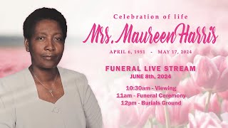 Mrs Maureen Harris Funeral  LIVE STREAM [upl. by Hgielac]