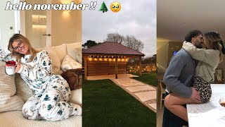 hello november are we doing vlogmas a christmassy garden reveal  kitchen organising VLOG [upl. by Kentigerma]