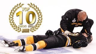 TOP 10 Eishockey Checks 2013 NHL 14 [upl. by Erdnassak213]