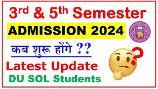 du sol 3rd amp 5th semester admission update5th Semester Admission 2024du sol 3rd semester admission [upl. by Leund419]