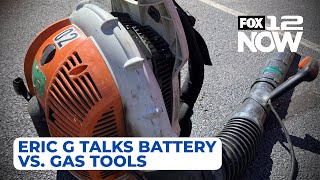 LIVE Battery vs gas leaf blowers  Eric G weighs in [upl. by Nicole424]