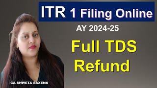 ITR filing online 202425 Income tax return filing online 202425 itr1 itr e filing fy 2324 [upl. by Cairistiona186]