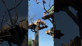 Weird TILTING drop tower😳droptower themepark amusementpark ride attraction rollercoaster [upl. by Nirek]