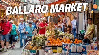 Etremely Windy Day At Ballaro Market In Palermo Sicily Italy  Walking Tour  38 [upl. by Viva66]