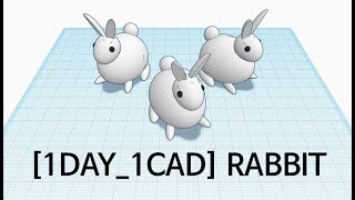 1DAY1CAD RABBIT Tinkercad  Knowhow  Style  Education STL amp Printing Service [upl. by Llevaj]