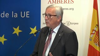 Juncker quotPopulismi e nazionalismi portano alla guerraquot [upl. by Adohr339]