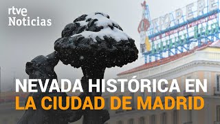 MADRID en alerta roja por el temporal de NIEVE y con problemas en las carreteras  RTVE Noticias [upl. by Savinirs607]