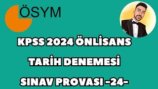 KPSS 2024 ÖNLİSANS TARİH DENEME  SINAV PROVASI 24 kpss2024 kpsstarih kpsstarihdeneme [upl. by Sonia]