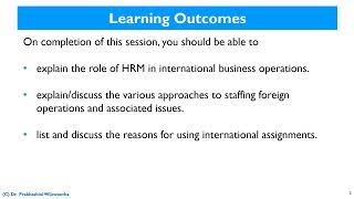 Staffing International Operations  International HRM [upl. by Irol]