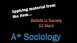 A Sociology Beliefs in Society 10 mark Ethnic group and religiosity [upl. by Arted785]