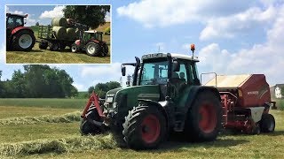 Sound HEUBALLEN PRESSEN 2018  Fendt 714 Vario TMS  Steyr 6230 CVT  Steyr 4085 Kompakt [upl. by Kcirederf]