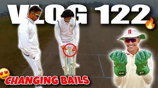 Does CHANGING BAILS work😍 CRICKET CARDIO new MS Dhoni Gloves🔥 ODI Cricket Match Vlog [upl. by Lamag]