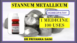 Stannum Metallicum Homeopathic Medicine  1 medicine 100 uses  asthma drpriyankashomeopathy [upl. by Aisile167]