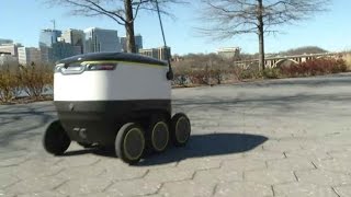 Job stealing robots This robot will deliver food to your doorstep [upl. by Bledsoe]