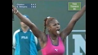 Serena Williams v Kim Clijsters  2001 Indian Wells Final [upl. by Aerdnaz]