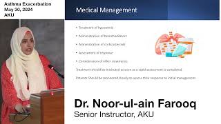 Asthma Exacerbation Emergency Department Management  Dr Noorulain Farooq  AKU [upl. by Onurb819]