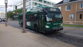 Interurban Trolley 2024 New Flyer XD35 9016 On the Red Line Route 50 ElkhartGoshen [upl. by Perrine]