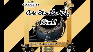 Whats in my Bag ✨Coach Aria Shoulder in BlackGold✨💛🖤💛 [upl. by Anifad]