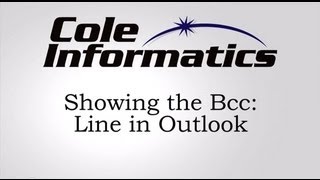 How To Show BCC In Outlook [upl. by Meri]