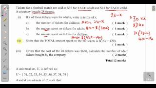 CXC CSEC Maths Past Paper 2 Question 2c January 2012 Exam Solutions ACT Math SAT Math [upl. by Barnie]