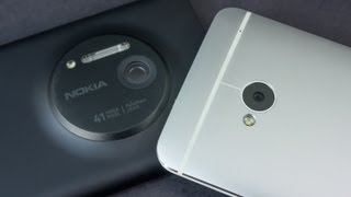 Nokia Lumia 1020 vs HTC One [upl. by Ardnalak]