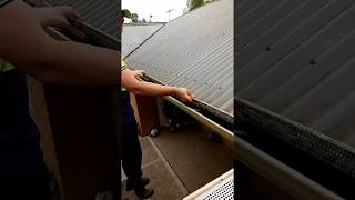 We Clean Gutters With Gutter Guards  Cleaning Gutters With Gutter Guard Installed [upl. by Ober]