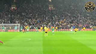 Hwang HeeChan EQUALISER vs Newcastle with Wolves Fans Celebrations [upl. by Essile]