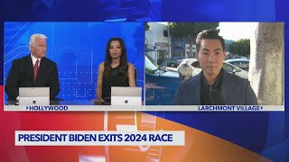 Angelenos react to Biden dropping out of the 2024 race [upl. by Norehc]