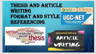 Thesis and Article Writing Format and Styles of Referencing Thesis and Dissertation [upl. by Northey]