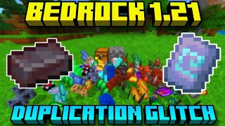 MINECRAFT BEDROCK 121 DUPLICATION GLITCH Playstation Xbox Switch MCPE PC [upl. by Oirad]