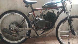 bike motorizada com motor de DT 180 [upl. by Resarf]