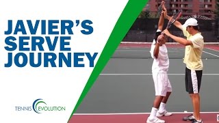 TENNIS SERVE  Tennis How To Serve  Javiers Serve Journey [upl. by Greeley]