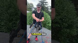 How to put a Prusik loop on your rope for fall protection while cleaning gutters [upl. by Ettelrats]