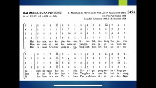 Hai Dunia Buka Pintumu PS 549a  notasi Tenor do  B [upl. by Borchert]