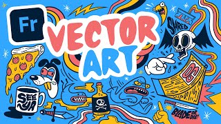 How To Make Vector Art in Adobe Fresco From Sketch to Finished Products [upl. by Elleda979]