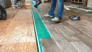 Engineered hardwood flooring installationGlue Down Part1 [upl. by Dalli]