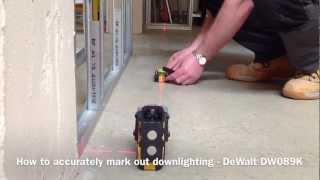 How To Mark Out Down Lighting Positions  DeWalt DW089K [upl. by Huttan]