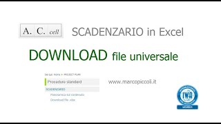 Scadenzario Excel Download [upl. by Hgielra]