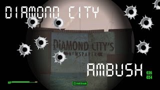 Fallout 4 Diamond City Triggermen Ambush [upl. by Dez]