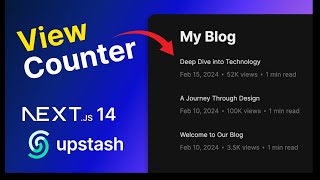 Nextjs 14 Blog w View Counter and Minute Read [upl. by Rizika]