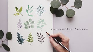 Every Watercolor Leaf Youll Ever Need w Genuine Crafts [upl. by Zelazny]