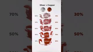 Silver VS CopperASMR Color mixing 🎨 colorcombos mixedcolors satisfying [upl. by Antonina387]