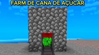 Farm de cana de açúcar no minecraft bedrock [upl. by Adriena]