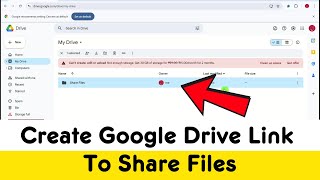 How To Create Google Drive Link To Share Files  To Create Shareable Folder Step By Step Guide [upl. by Schaeffer]